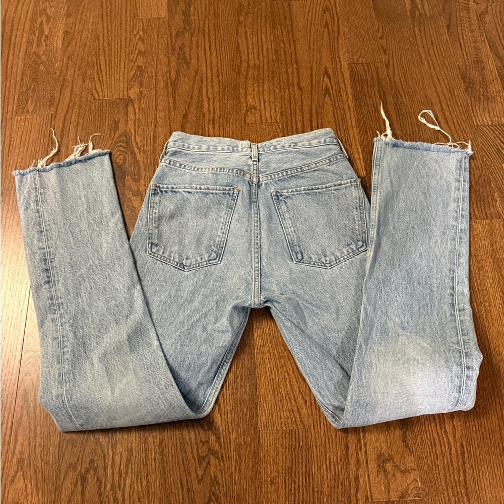 Agolde Cherie Sky Blue Straight Leg Jeans Size 25 Inseam 30” - Picture 4 of 4